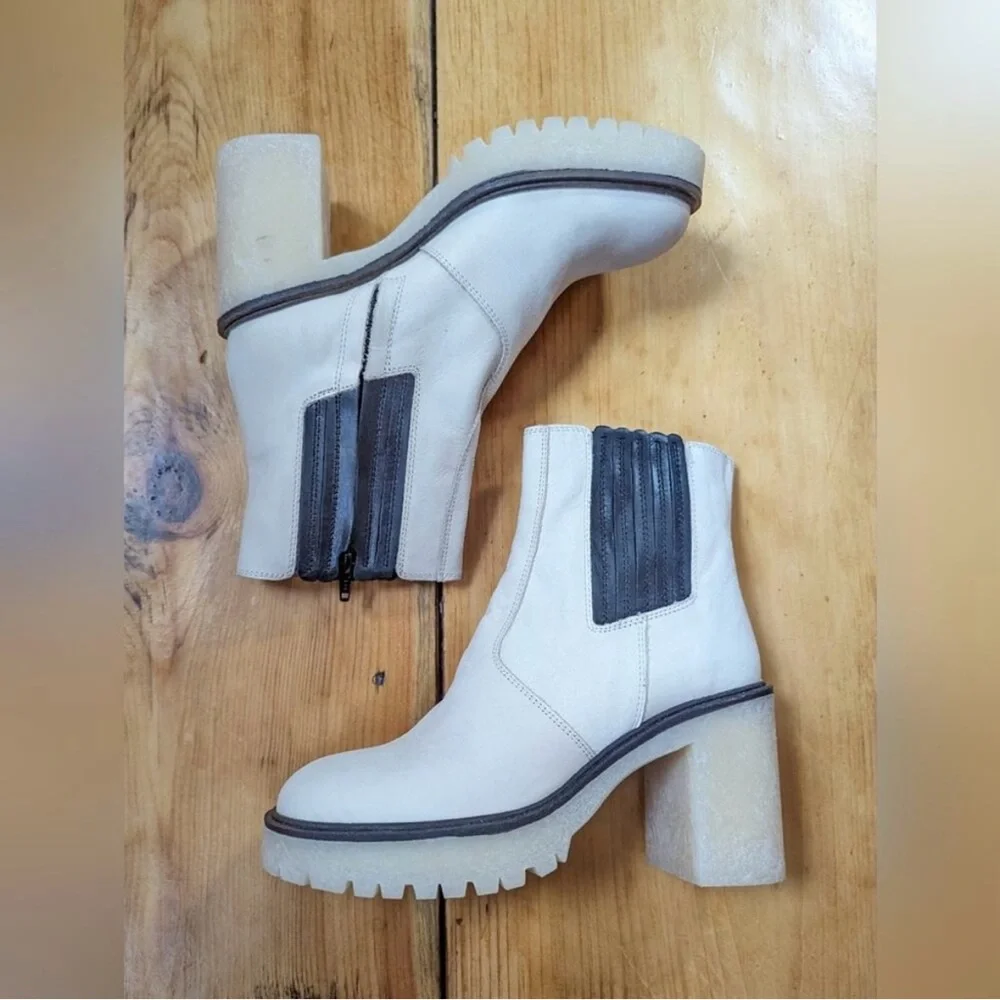 Free People James Cream Heeled Boots - Picture 3 of 11